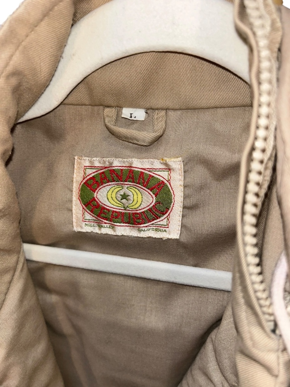 Banana Republic Original Safari Outfitters Vintage cotton khaki vest L - Picture 2 of 4